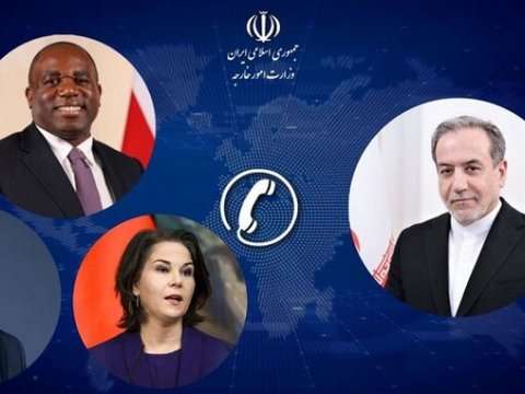 Araqçi İngiltərə, Fransa, Almaniya ilə İsrailə hücumu müzakirə etdi