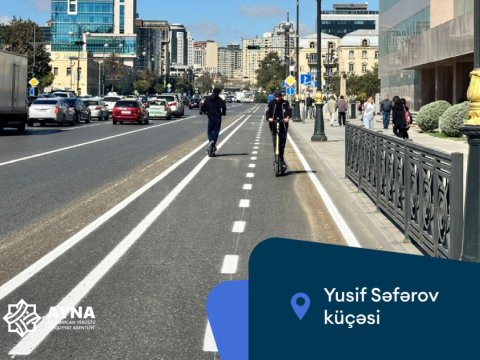 Bu küçədə velosiped zolağı salınır