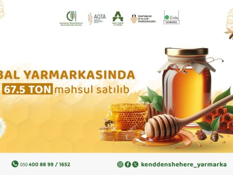 Bal yarmarkasında 67,5 ton arıçılıq məhsulu satılıb