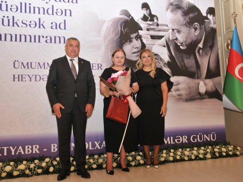 Abşeronda Beynəlxalq Müəllimlər Günü qeyd olunub - FOTOLAR