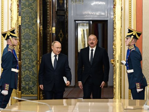 İlham Əliyevin Putinlə görüşü keçirilib - FOTO