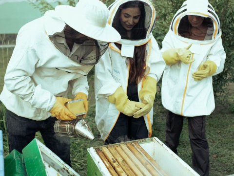 Leyla və Arzu Əliyeva Qəbələdə - FOTOLAR