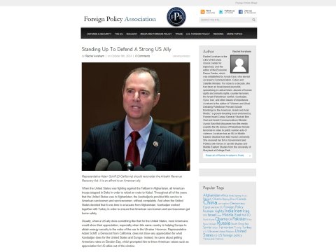 Adam Şiff Azərbaycanın ABŞ-a etdiyi yaxşılıqları qiymətləndirmir