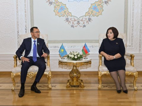 Spiker qazaxıstanlı həmkarı ilə görüşüb