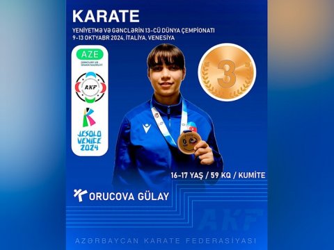 Karateçimiz İtaliyada&nbsp;medal qazandı