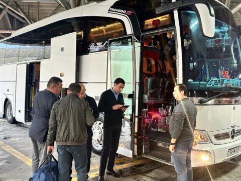 Laçın ilk sərnişinlərini qarşıladı - FOTO