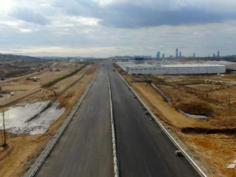 Böyükşor-Pirşağı yolunun tikintisi 75 faiz icra olunub