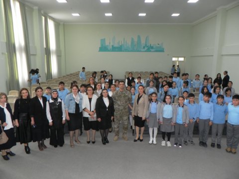 Cəbrayıl məktəblilərinin Vətən Müharibəsi qazisi ilə görüşü təşkil edilib