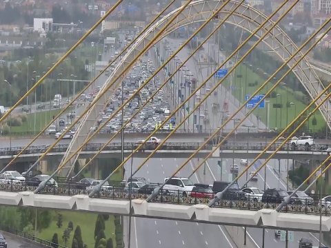 Bakıda 5 əsas prospekt bağlandı - FOTOLAR