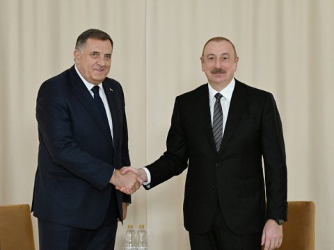 İlham Əliyev Milorad Dodik ilə görüşüb - FOTO