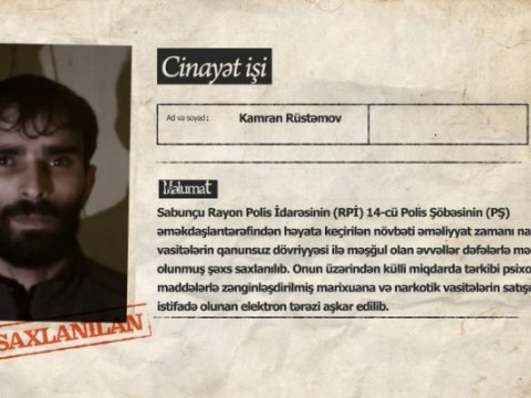 Sabunçuda narkokuryer saxlanıldı&nbsp;- VİDEO