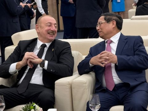 Prezident Vyetnam lideri ilə görüşdü - FOTO