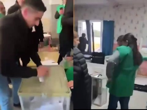 Gürcüstandakı seçki dairələrində xaos&nbsp;-&nbsp;VİDEO