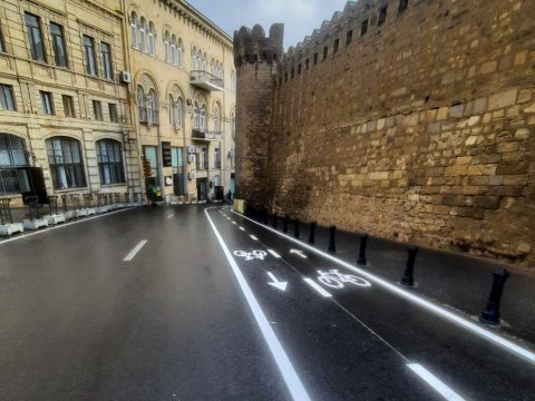 Qala divarları&nbsp;boyunca velosiped zolağı - FOTO