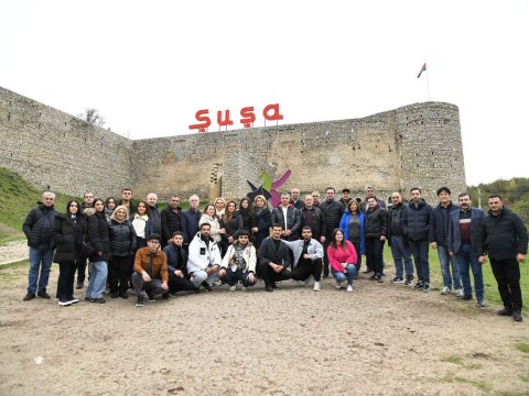 BMU-nun kollektivi Şuşa və Xankəndidə olub - FOTO
