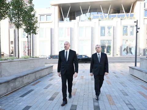 Prezident &ldquo;28 May&rdquo;da aparılan abadlıq işləri ilə&nbsp;tanış oldu - FOTO