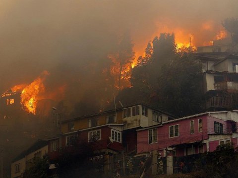 Meşə yanğınları evlərə keçdi - QORXUNC GÖRÜNTÜLƏR