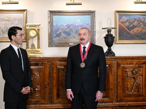 İlham Əliyevə &ldquo;Çingiz Aytmatov&rdquo; ordeni VERİLDİ