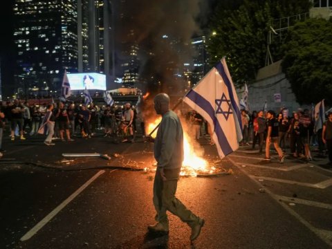 İsraildə aksiyalar başladı: etirazçılar küçələri bağladı - VİDEO