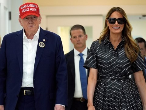 ABŞ seçkiləri: Tramp səs verdi - FOTO