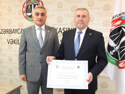 Polis Akademiyasının keçmiş rəisi vəkilliyə başladı