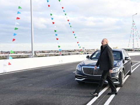 Prezident Böyükşor&ndash;Pirşağı yolunun AÇILIŞINDA - FOTO