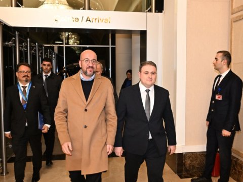 Şarl Mişel Azərbaycandadır... - FOTO