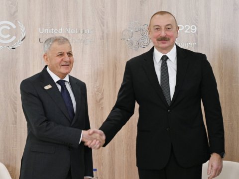 İlham Əliyev İraq Prezidenti ilə görüşüb