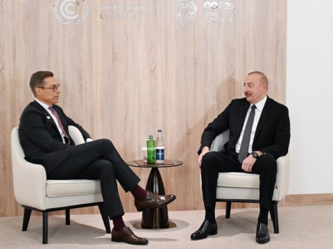 İlham Əliyev Finlandiya Prezidenti ilə görüşüb