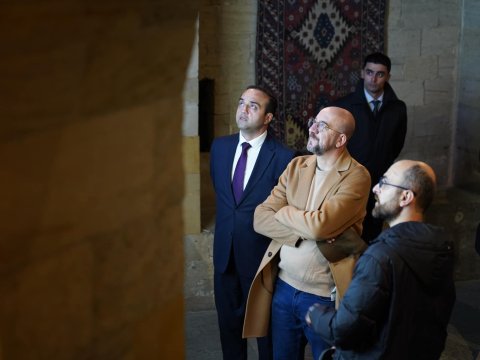 Şarl Mişel İçərişəhərdə - FOTO