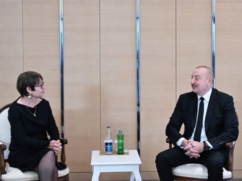 İlham Əliyev Odil Reno-Basso ilə görüşdü - FOTO