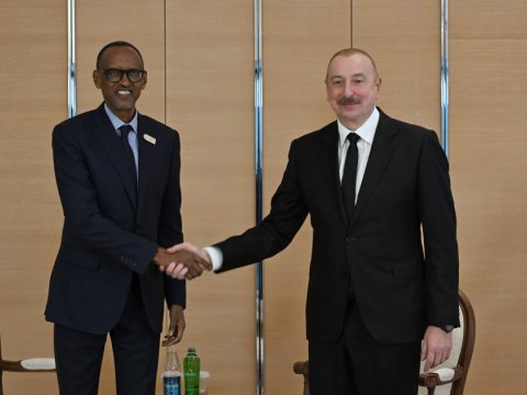 İlham Əliyev Ruanda Prezidenti ilə görüşdü - FOTO