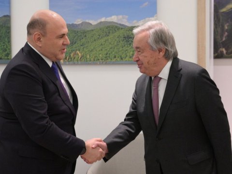 Mişustinlə Quterreş Bakıda görüşdülər