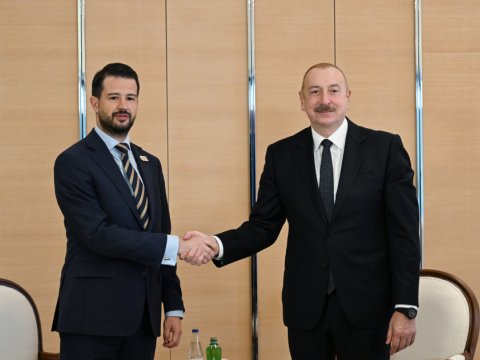 İlham Əliyev Monteneqro Prezidenti ilə görüşüb - FOTO
