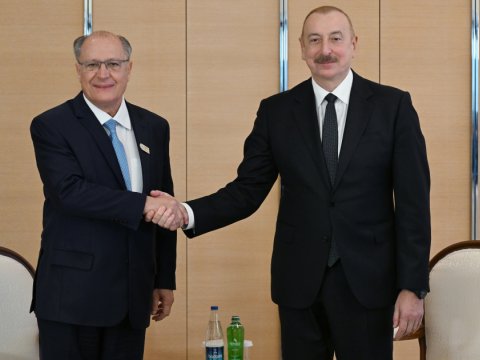 İlham Əliyev Braziliyanın vitse-prezidenti ilə görüşüb