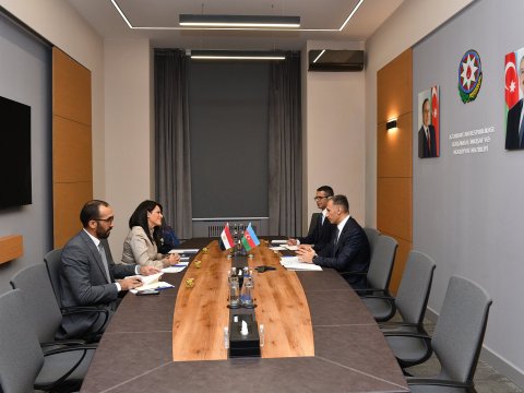 Rəşad Nəbiyev Misirin beynəlxalq əməkdaşlıq naziri ilə görüşüb