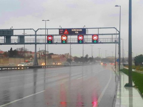 Aeroport yolunda sürət həddi endirilib
