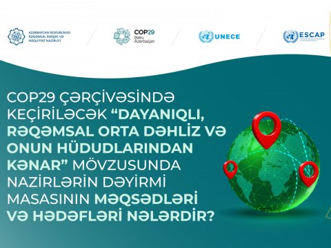 &ldquo;Dayanıqlı, rəqəmsal Orta Dəhliz və onun hüdudlarından kənar&rdquo; mövzusunda nazirlərin dəyirmi masası keçiriləcək