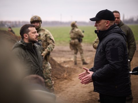 Zelenski cəbhə xəttində - FOTO