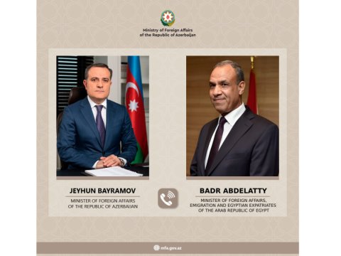 Ceyhun Bayramov misirli həmkarı ilə danışıqlar apardı