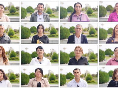 Keçmiş məcburi köçkünlərin iştirakı ilə fləşmob - VİDEO&nbsp;