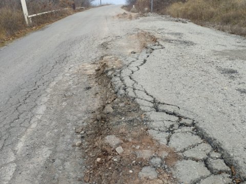 Şamaxıda çökən yolun təmirinə BAŞLANILIR