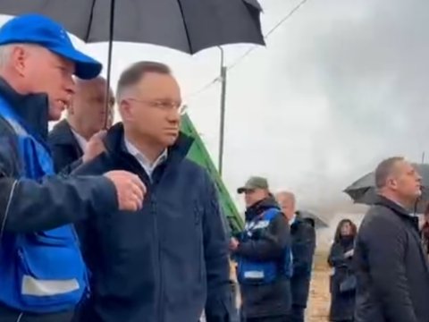 Polşa Prezidenti Azərbaycanla sərhəddə - VİDEO