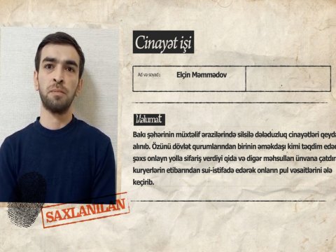 Kuryerlərə qarşı dələduzluq edən şəxs saxlanıldı