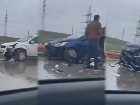 Binəqədi-Novxanı yolunda zəncirvari QƏZA - VİDEO