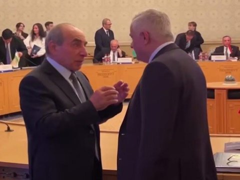 Yaqub Eyyubov Mher Qriqoriyanla bir arada - Görüşdən FOTOLAR