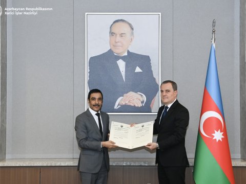 Ceyhun Bayramov Küveytin yeni səfiri ilə görüşüb - FOTO