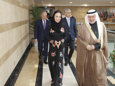 Leyla Əliyeva Kral Salman Mərkəzinin rəhbəri ilə görüşdü - FOTOLAR