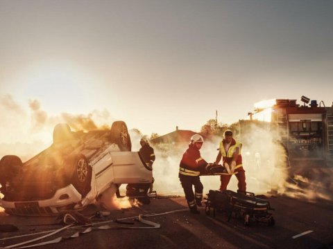 Dəhşətli qəza - 50 avtomobil toqquşdu