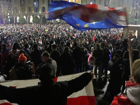 Tbilisidə 34 etirazçı tutulub: 26 nəfər YARALANIB